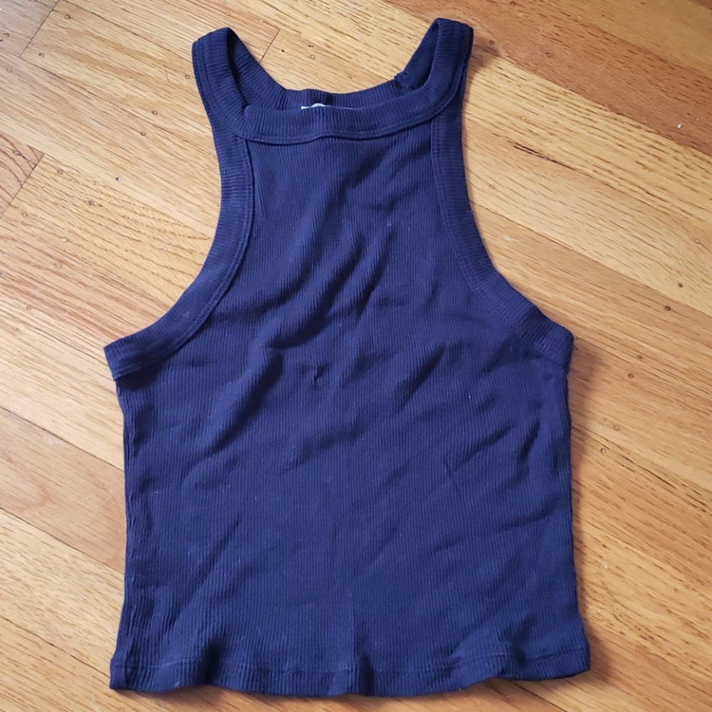 Navy Halter Tank Top